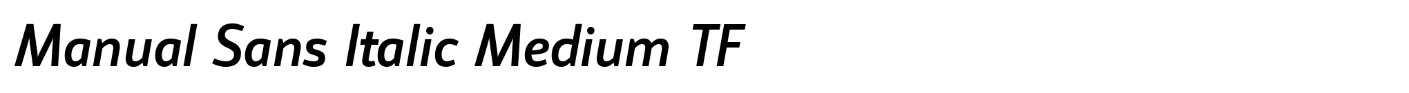 Manual Sans Italic Medium TF image